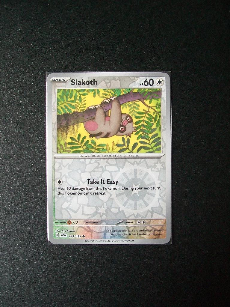 9982:  Nieuwe Pokemon Kaart holofoil SLAKOTH HP 60 (145/191), Verzenden, Nieuw, Losse kaart, Foil