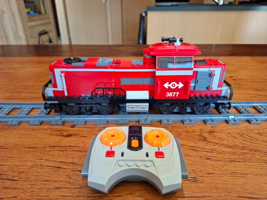 LEGO TREIN 3677 LOCOMOTIEF MET POWER FUNCTION, Ophalen of Verzenden, Zo goed als nieuw, Lego