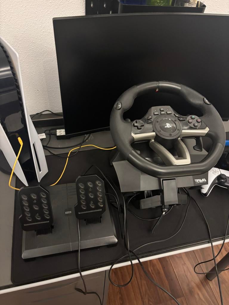 Hori Racing Wheel Apex voor PS5, PS4 en PS3, Spelcomputers en Games, Ophalen of Verzenden, Zo goed als nieuw, Stuur of Pedalen