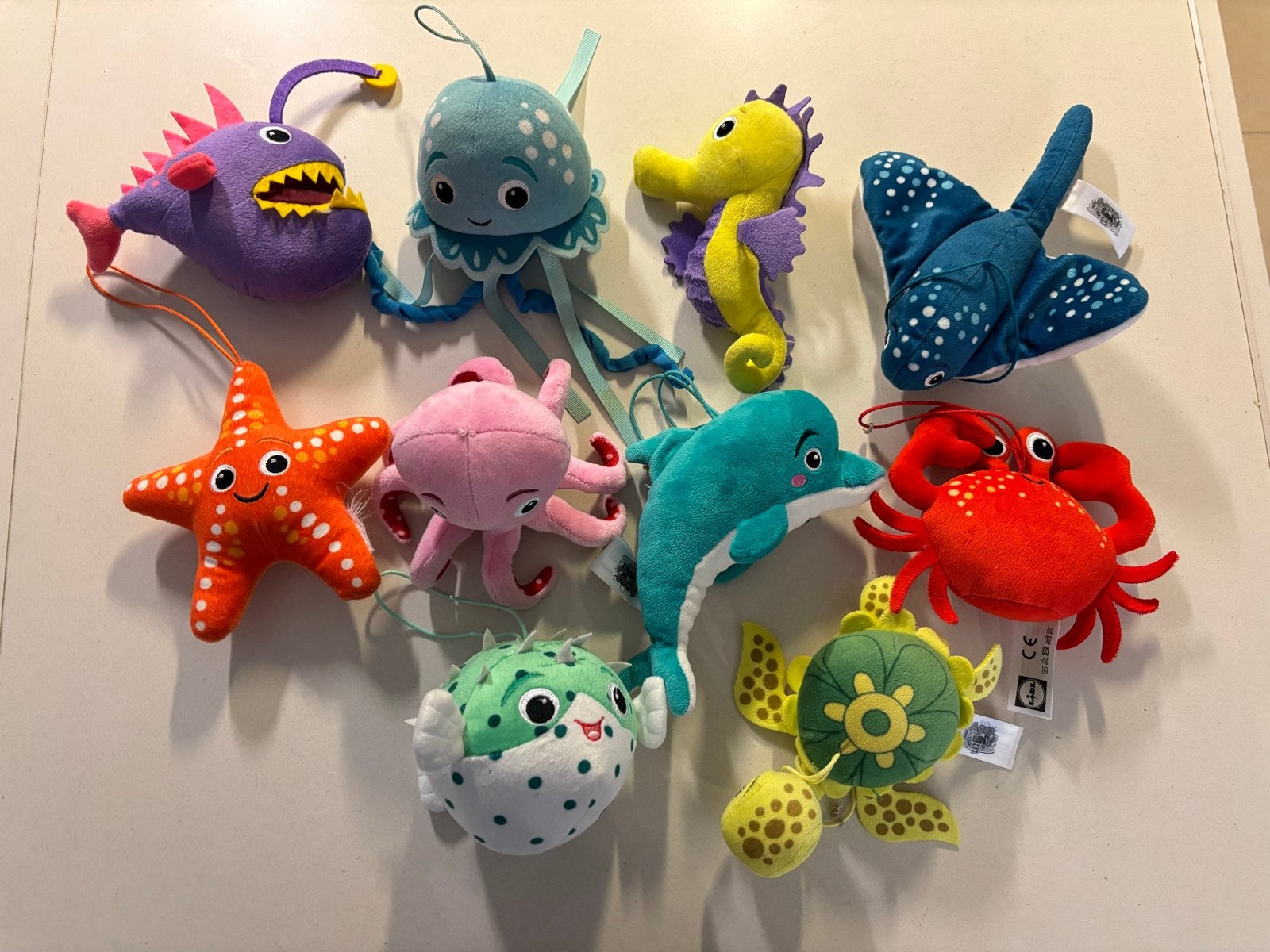 Lidl knuffels van zeedieren - set van 10 stuks spaaractie!, Lidl, Overige karakters, Overige typen, Ophalen of Verzenden
