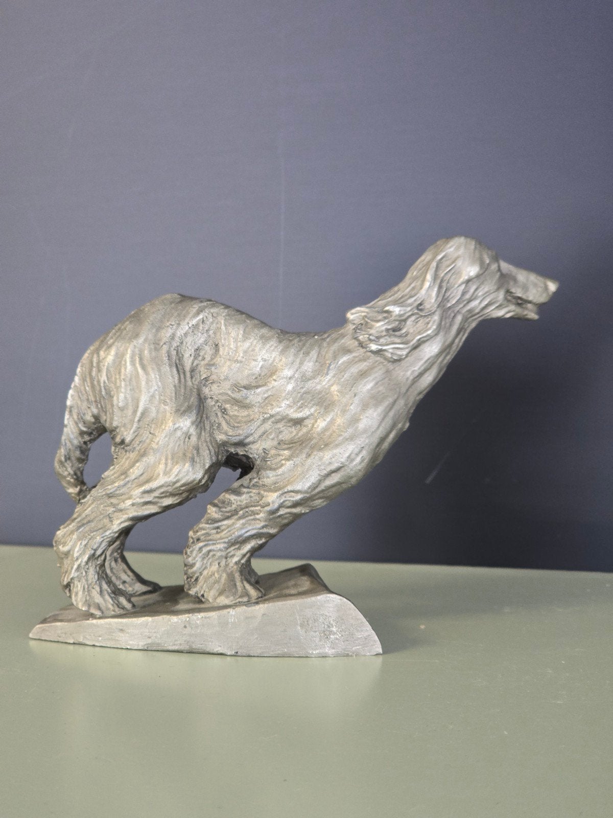 Vintage Windhond Beeldje - Art Deco Stijl, Antiek en Kunst, Ophalen of Verzenden