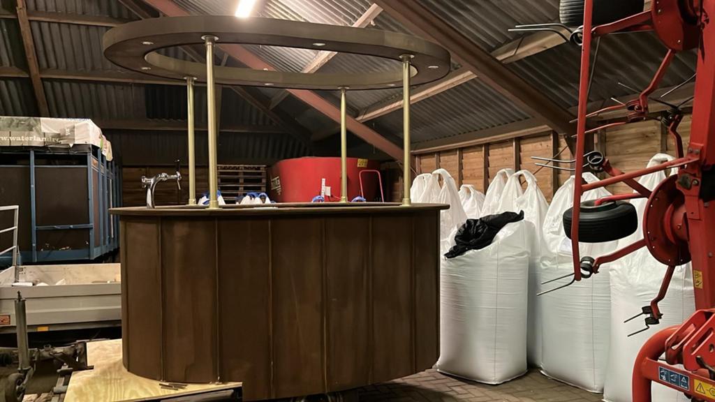 Verrijdbare Bar met Tapinstallatie - Perfect voor Feesten!, Ophalen of Verzenden, Gebruikt