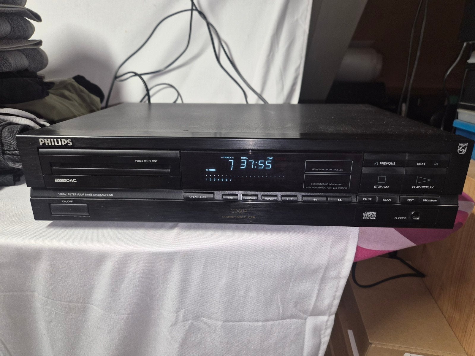 Philips CD604 CD-speler - Vintage Audio, Ophalen of Verzenden, Gebruikt, Philips