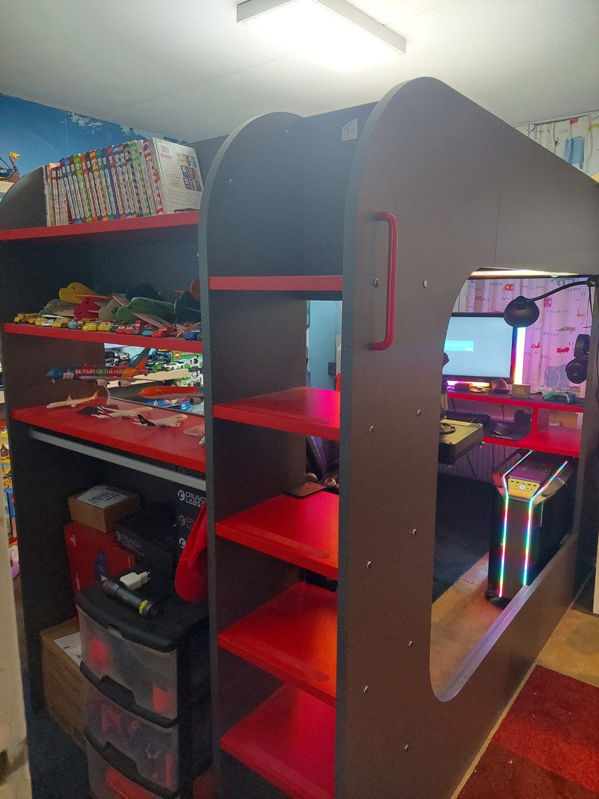 Gaming bed, Ophalen of Verzenden, Zo goed als nieuw, Hoogslaper