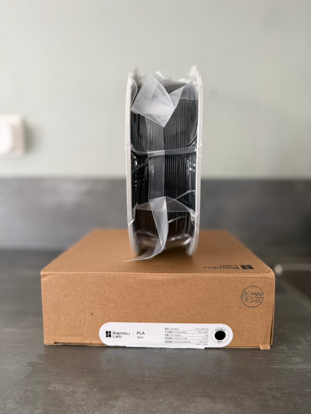 Bambulab PLA Basic zwart of wit filament 1kg spoel RFID AMS, Ophalen of Verzenden, Nieuw, Filamentrollen