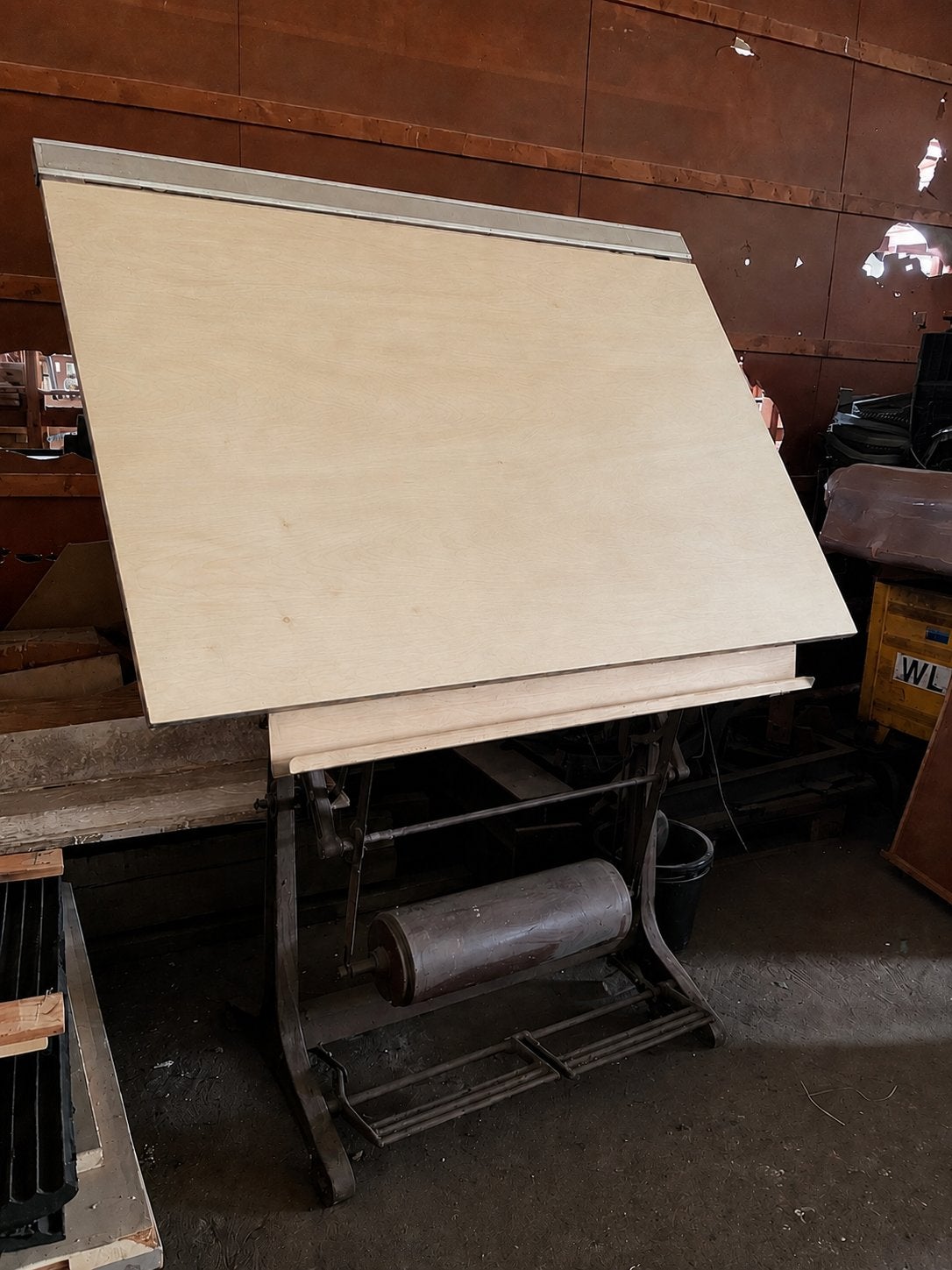 Vintage Nestler Tekenbord uit Verolme Haven Rotterdam, Doe-het-zelf en Verbouw, Tekentafels, Ophalen of Verzenden, Gebruikt, 150 tot 170 cm