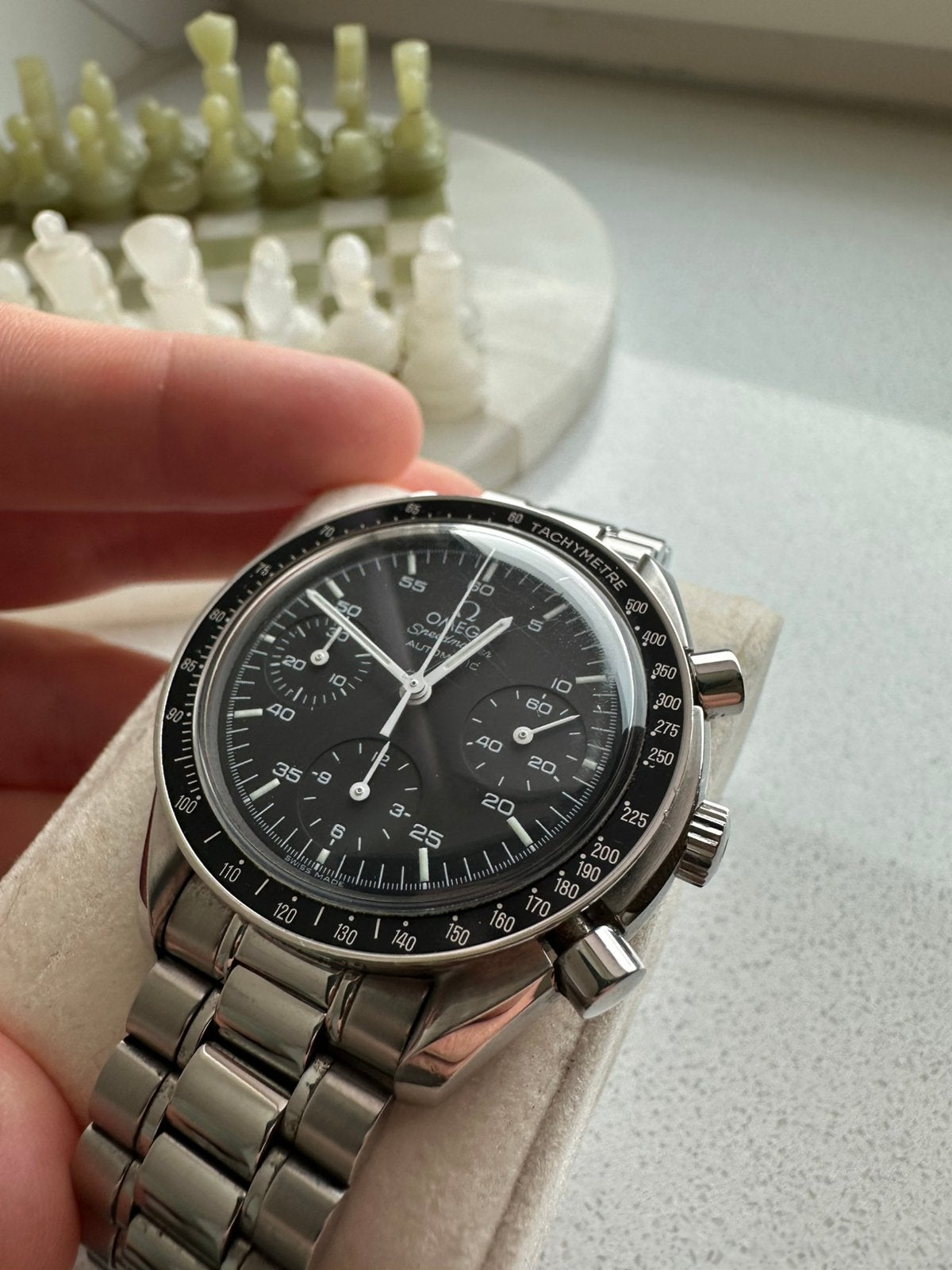 Omega Speedmaster Automatic Reduced 3510.50.00, Ophalen, Staal, Gebruikt, Staal