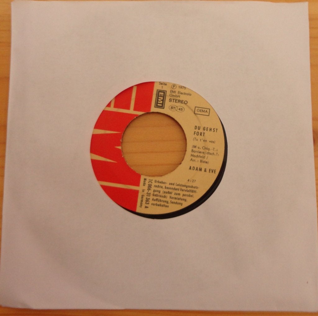 Adam & Eve > Du gehst fort, Ophalen of Verzenden, Gebruikt, 7 inch, Pop