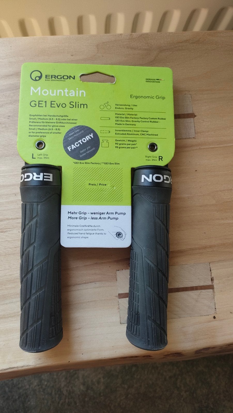 Nieuwe Ergon GE1 Evo Slim Factory mountainbike handvatten, Ophalen of Verzenden, Nieuw, Ergon