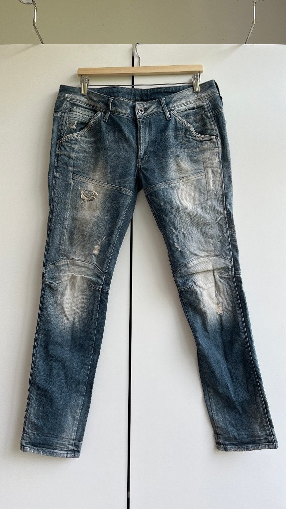 G-Star Raw biker style jeans W33 L32, G-Star Raw, W33 - W34 (confectie 48/50), Gedragen, Verzenden