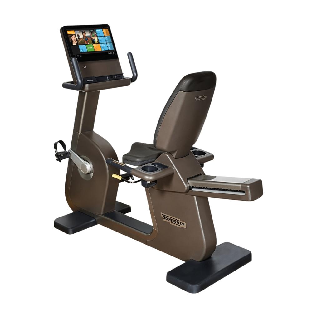 Technogym - Recline Artis Unity 3.0 - Recumbent Bike - Bruin, Ophalen of Verzenden, Zo goed als nieuw, Benen, Overige typen