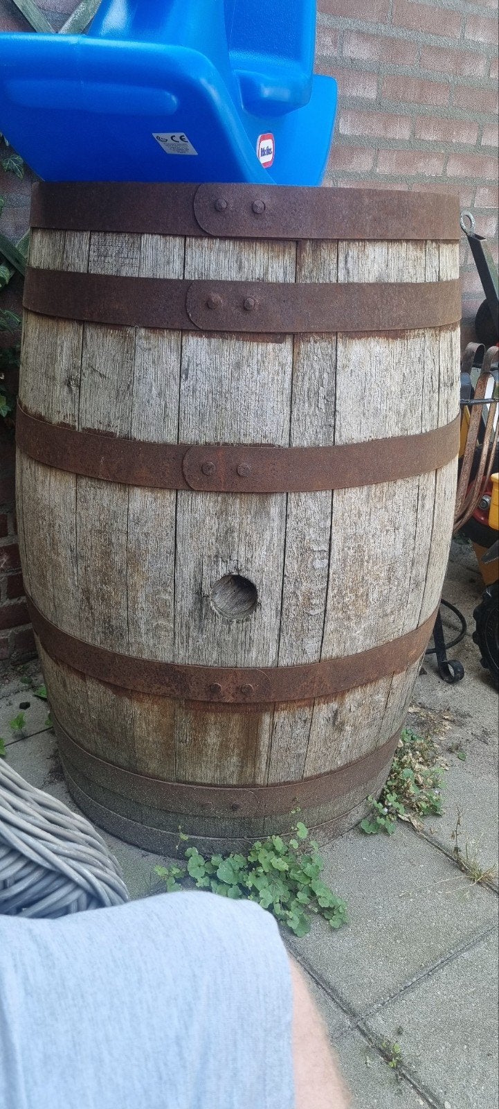 oud whiskey/wijn vat, Tuin en Terras, Regentonnen, 150 liter of meer, Ophalen, Gebruikt, Hout
