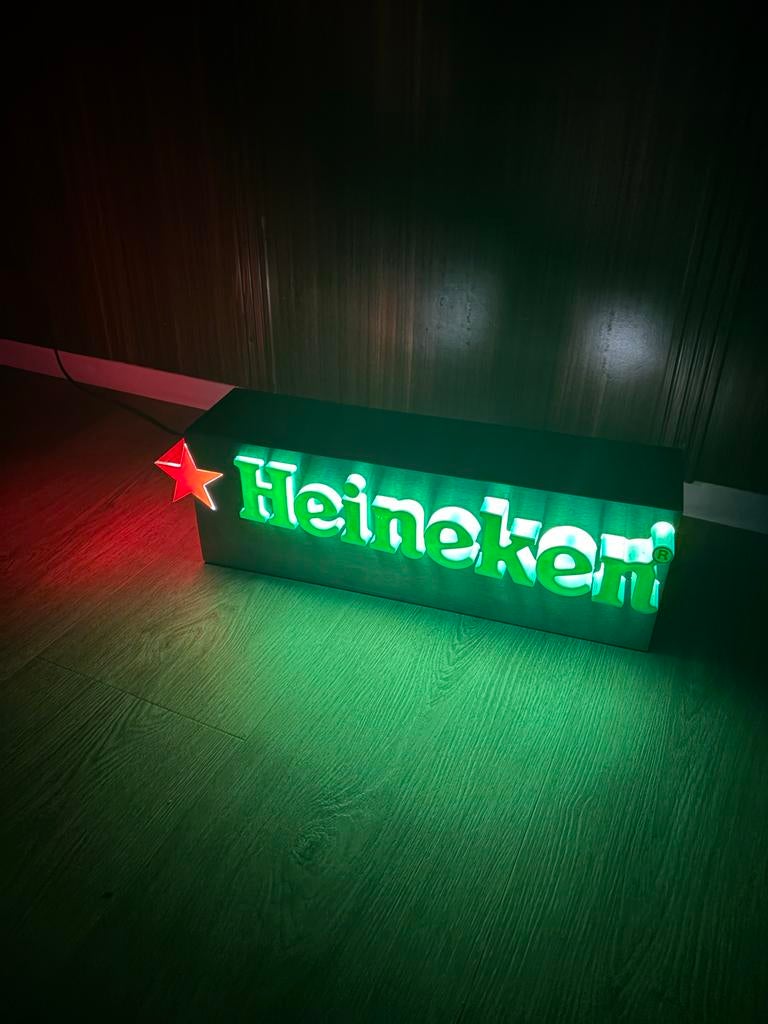 Heineken LED Lichtbak - 55x17x16 cm, Verzamelen, Ophalen of Verzenden, Gebruikt, Overige typen, Heineken