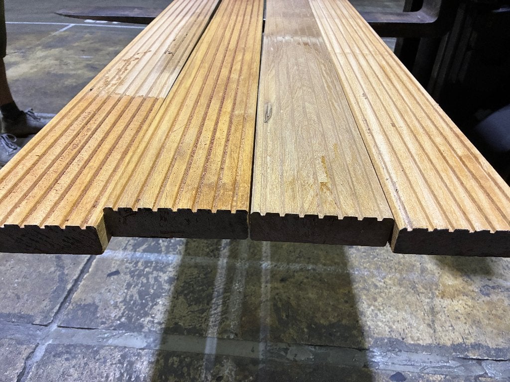 Hardhouten Planken vlonderplanken 35x135mm € 5,92 m1, Ophalen, Nieuw, Hout