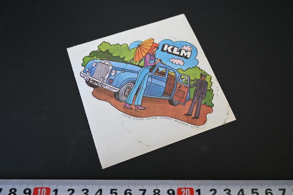 sticker KLM kleding strip rolls royce, Ophalen, Zo goed als nieuw