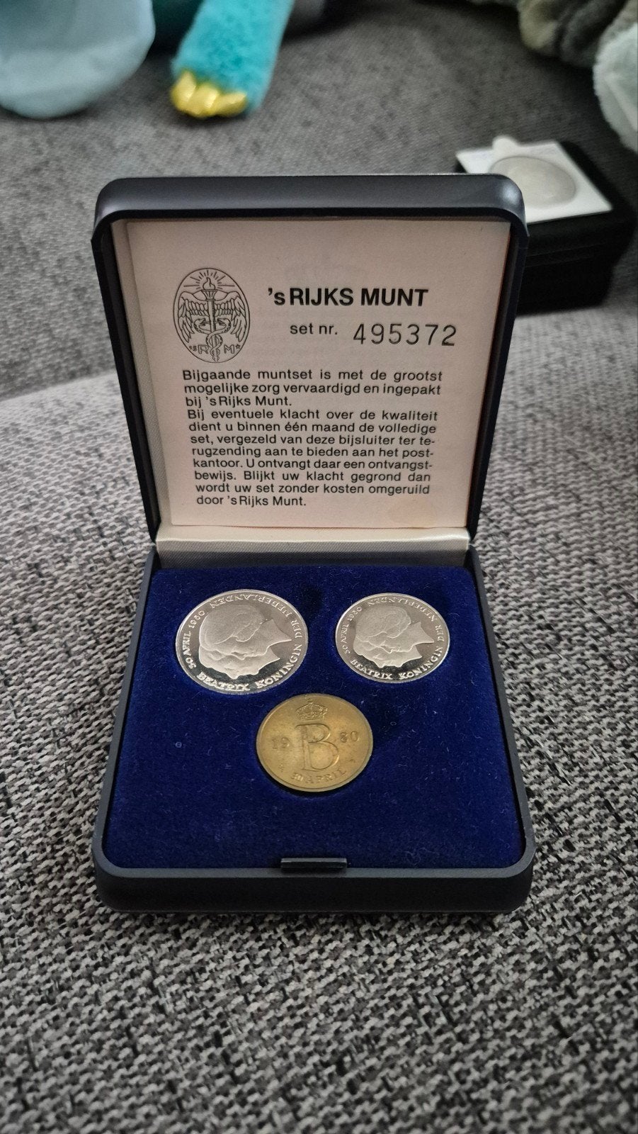 Inhuldigingsset Koningin Beatrix 1980 in cassette, Verzenden, Nederland, Munten