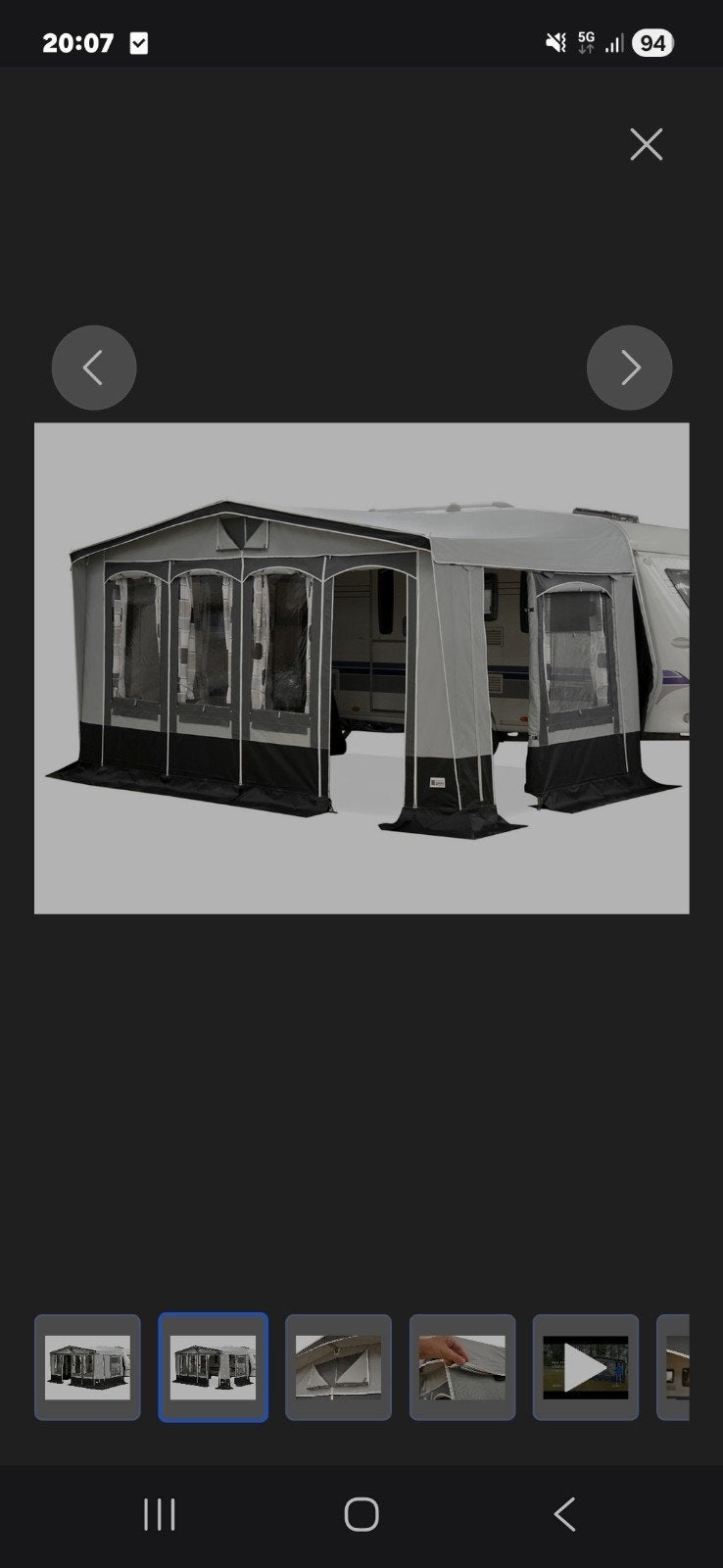 Voortent caravan. Hypercamp variofront mt 13, Ophalen of Verzenden, Nieuw, 15 m² of meer, Folie