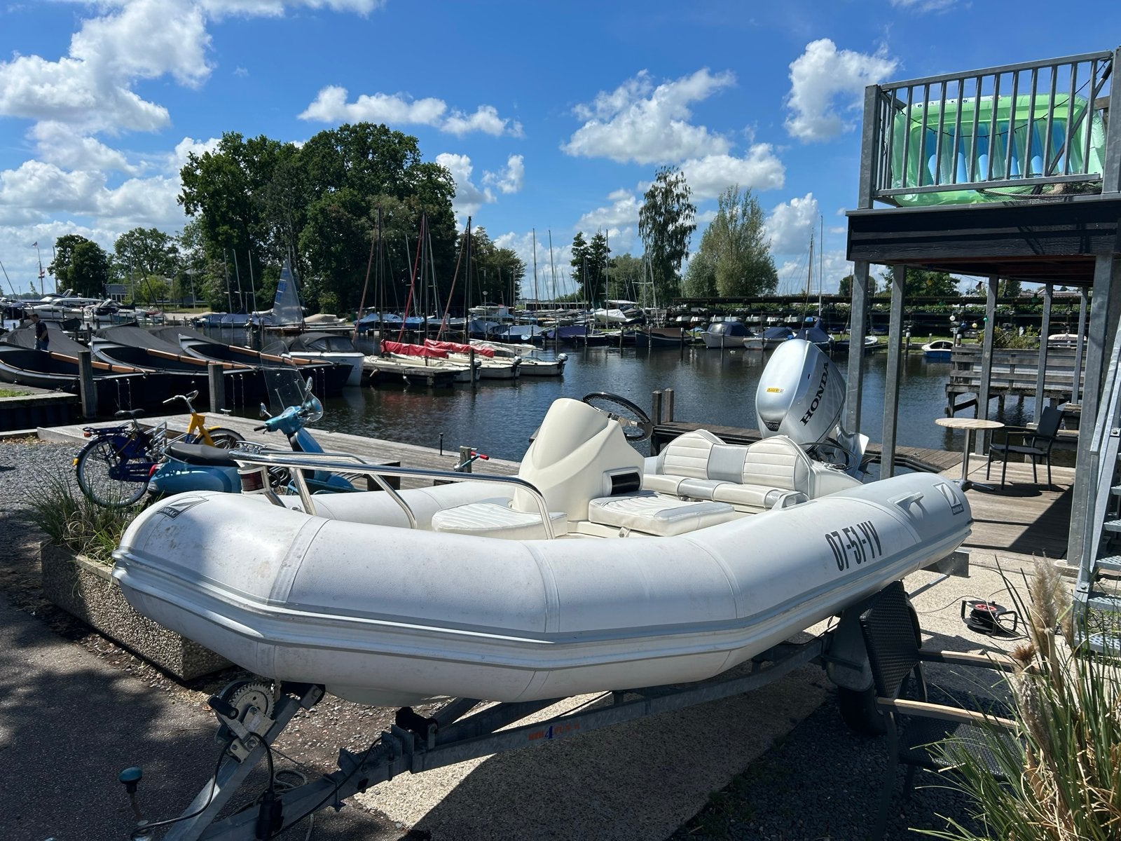 Zodiac Yachtline 380 RIB met Honda 50 PK 4-takt, Zodiac, Ophalen, Polyester/glasvezel, Gebruikt