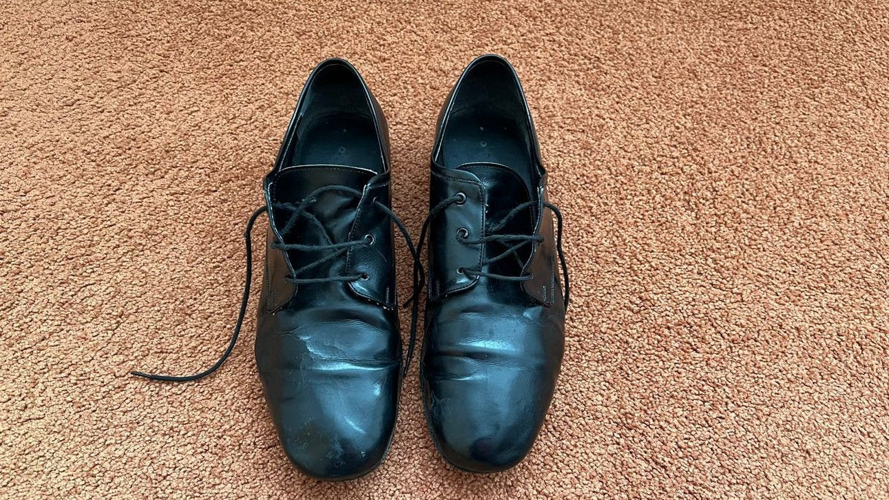 Dancelife heren dansschoenen maat 43, Ophalen, Gedragen, Zwart, Veterschoenen