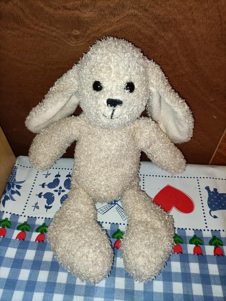 Hema konijn knuffel 32 cm groot zonder etiket, Ophalen of Verzenden, Zo goed als nieuw, Konijn