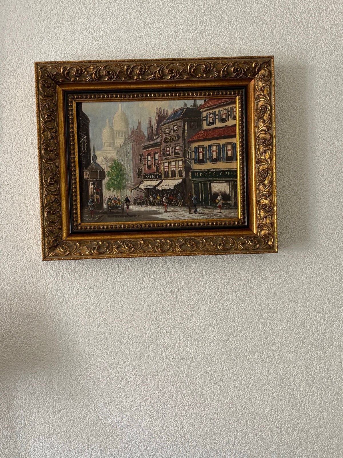Schilderij Parijs straatbeeld met Sacré-Cœur, Ophalen, Doek, Olieverf, Klassiek