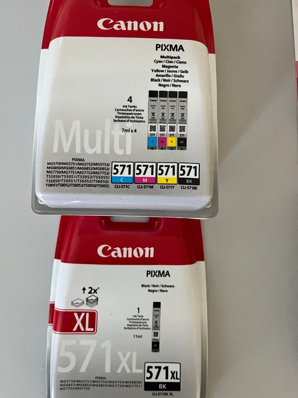 Canon Pixma Inktpatronen 571/571XL Multipack en Zwart, Ophalen of Verzenden, Nieuw, Cartridge