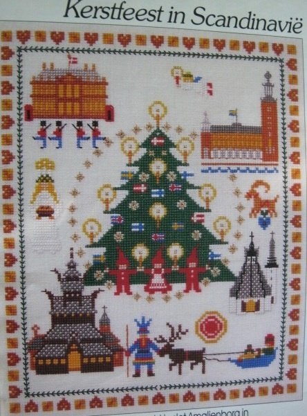 Borduurpatroon  Merklap Kerst in Scandinavie nr 9999, Verzenden, Nieuw, Handborduren, Patroon