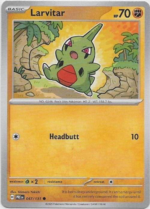 Prismatic Evolutions,  Larvitar [common] 47/131, Verzenden, Nieuw, Losse kaart