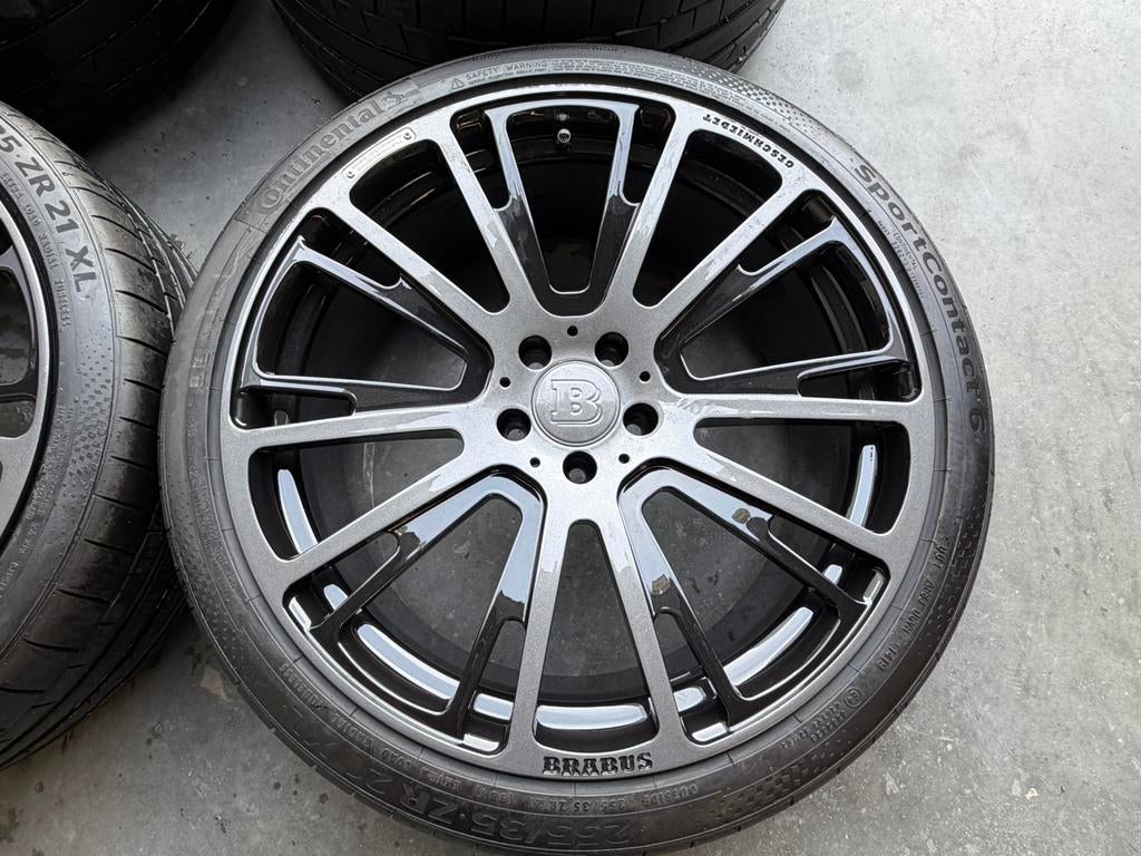 21 inch Origineel Brabus velgen met zomerbanden 5x112, Gebruikt, 255 mm, Banden en Velgen, Personenwagen