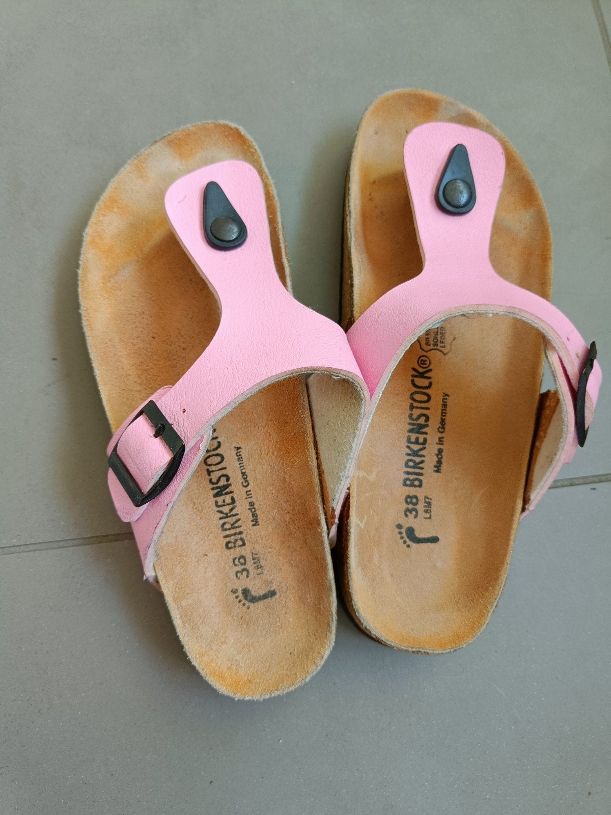 Birkenstock mt 38, Zo goed als nieuw, Roze, Birkenstock, Sandalen of Muiltjes