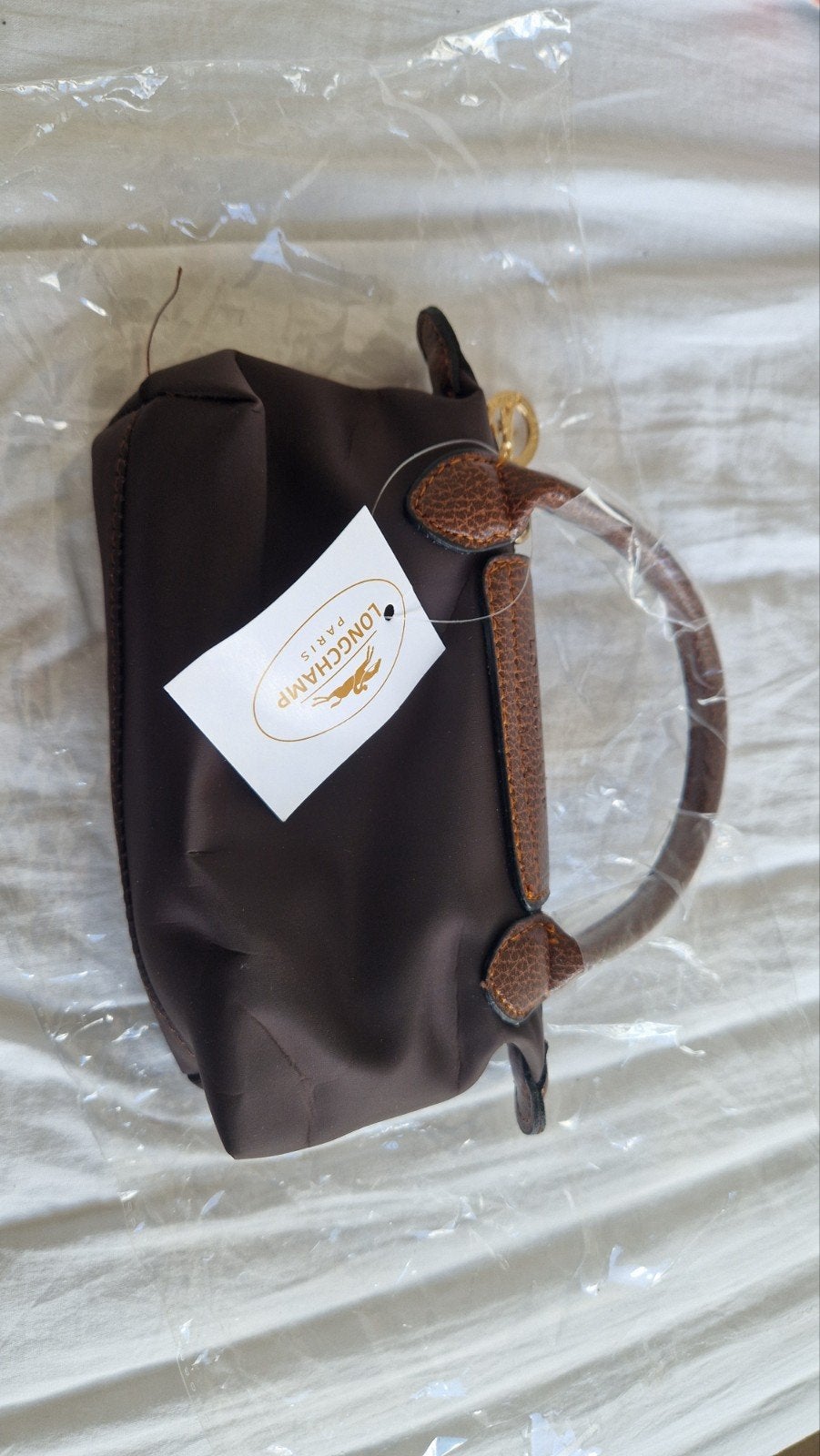 Longchamp Le Pliage Mini Handtas Bruin, Ophalen of Verzenden, Nieuw, Bruin, Handtas