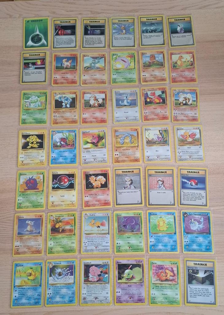 Pokemon kaarten, Base Set en Base Set 2 (1999-2000), Ophalen of Verzenden, Gebruikt, Meerdere kaarten