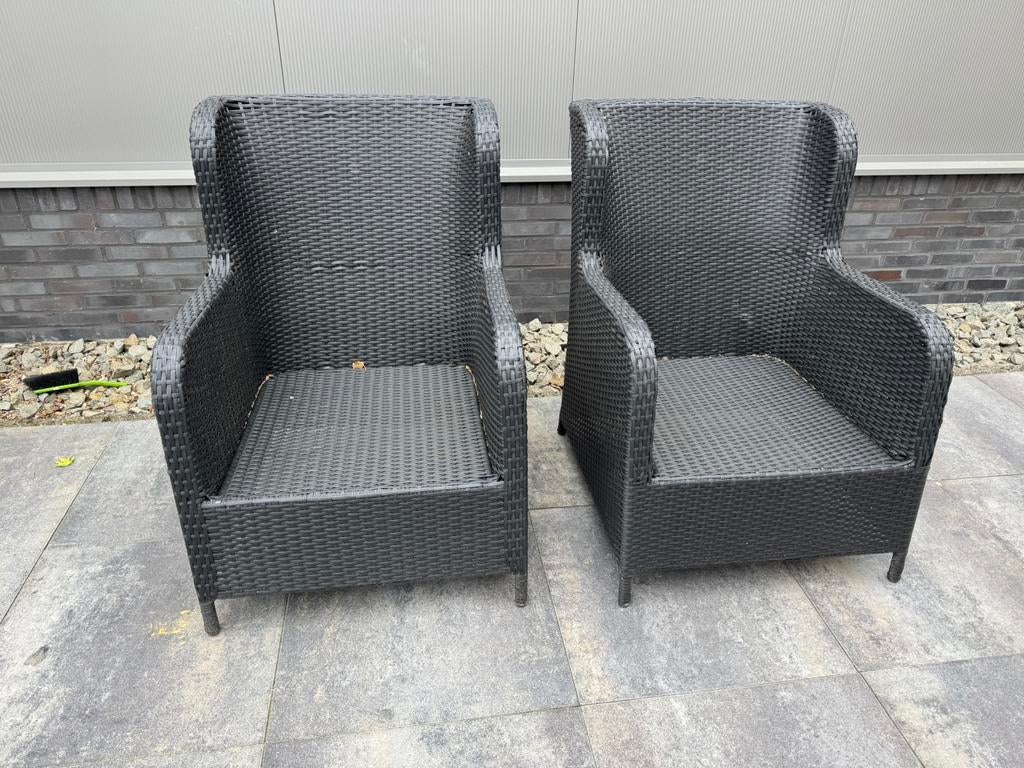 Grote lounge stoelen, Ophalen, Zo goed als nieuw, Wicker