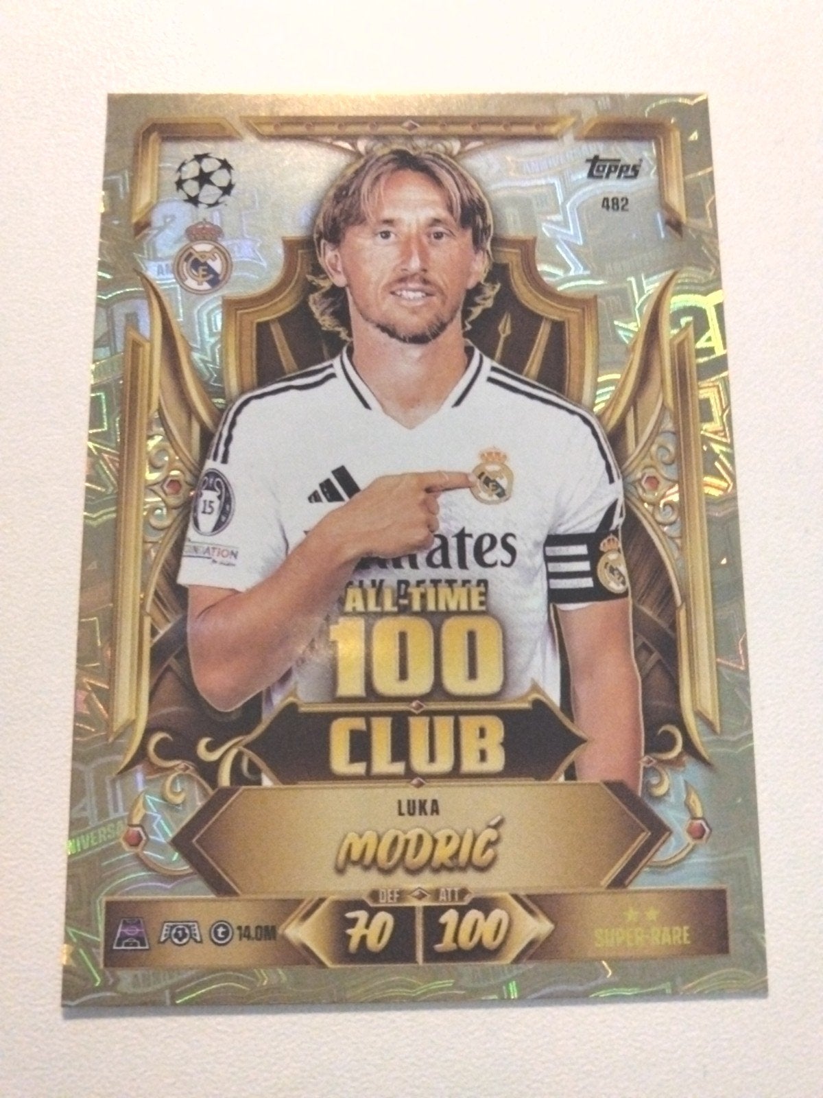 Luka Modric Topps Match Attax 20th Anniversary Kaart, Verzamelen, Ophalen of Verzenden, Zo goed als nieuw, Buitenlandse clubs