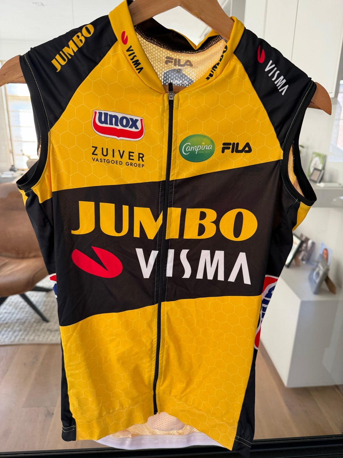 Jumbo Visma Mouwloos Fiets Shirt - Zo goed als nieuw, Heren, Ophalen of Verzenden, Zo goed als nieuw, L