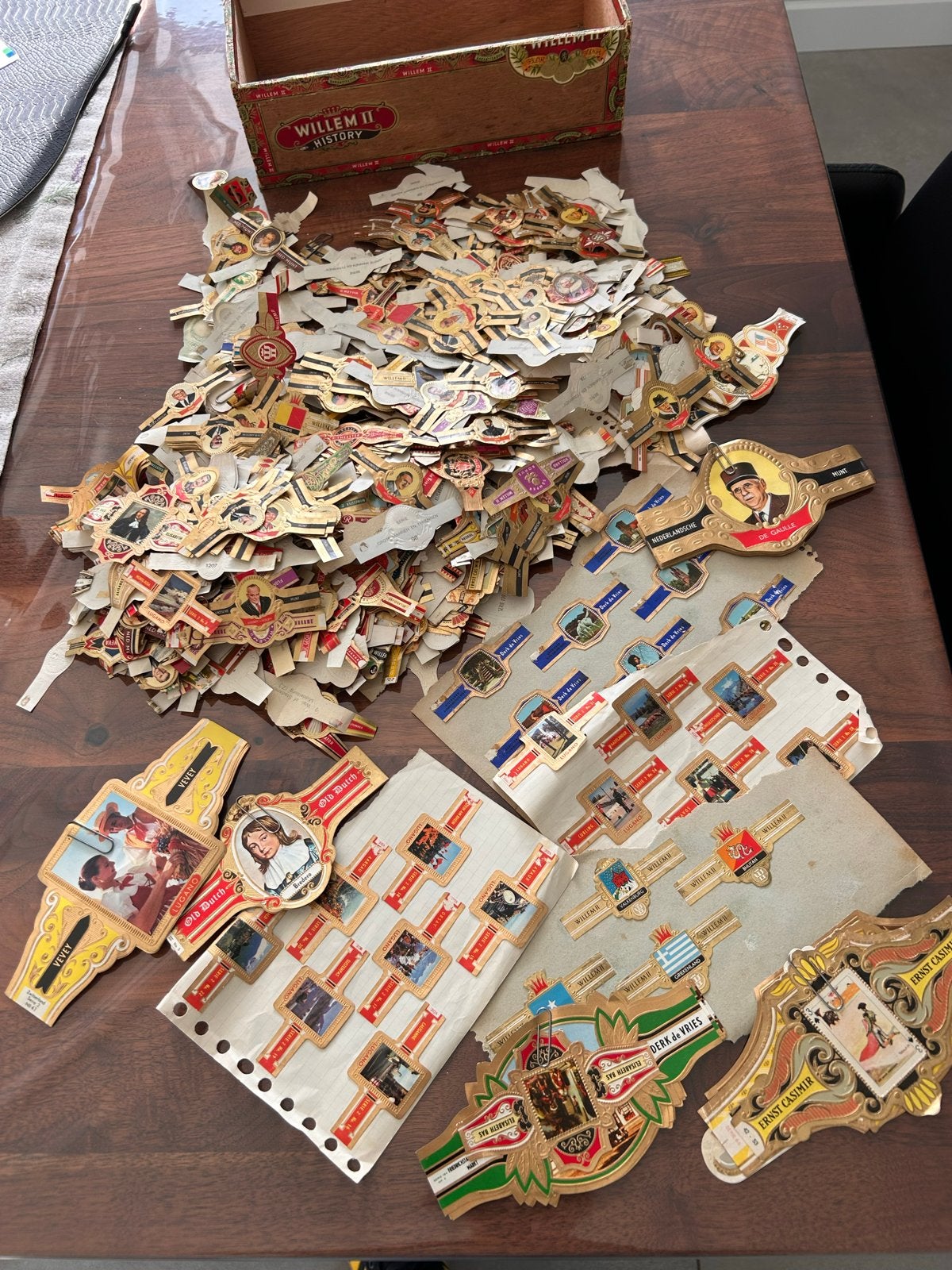 Grote verzameling sigarenbandjes, diverse merken en series, Ophalen of Verzenden, Gebruikt