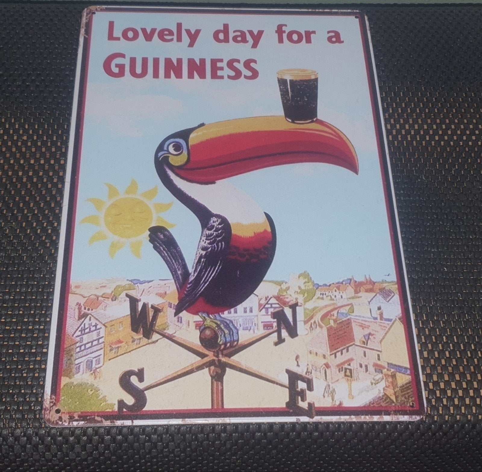 Guinness Wandbord - Lovely Day for a Guinness - 30x20 cm, Verzamelen, Ophalen of Verzenden, Nieuw, Reclamebord, Plaat of Schild