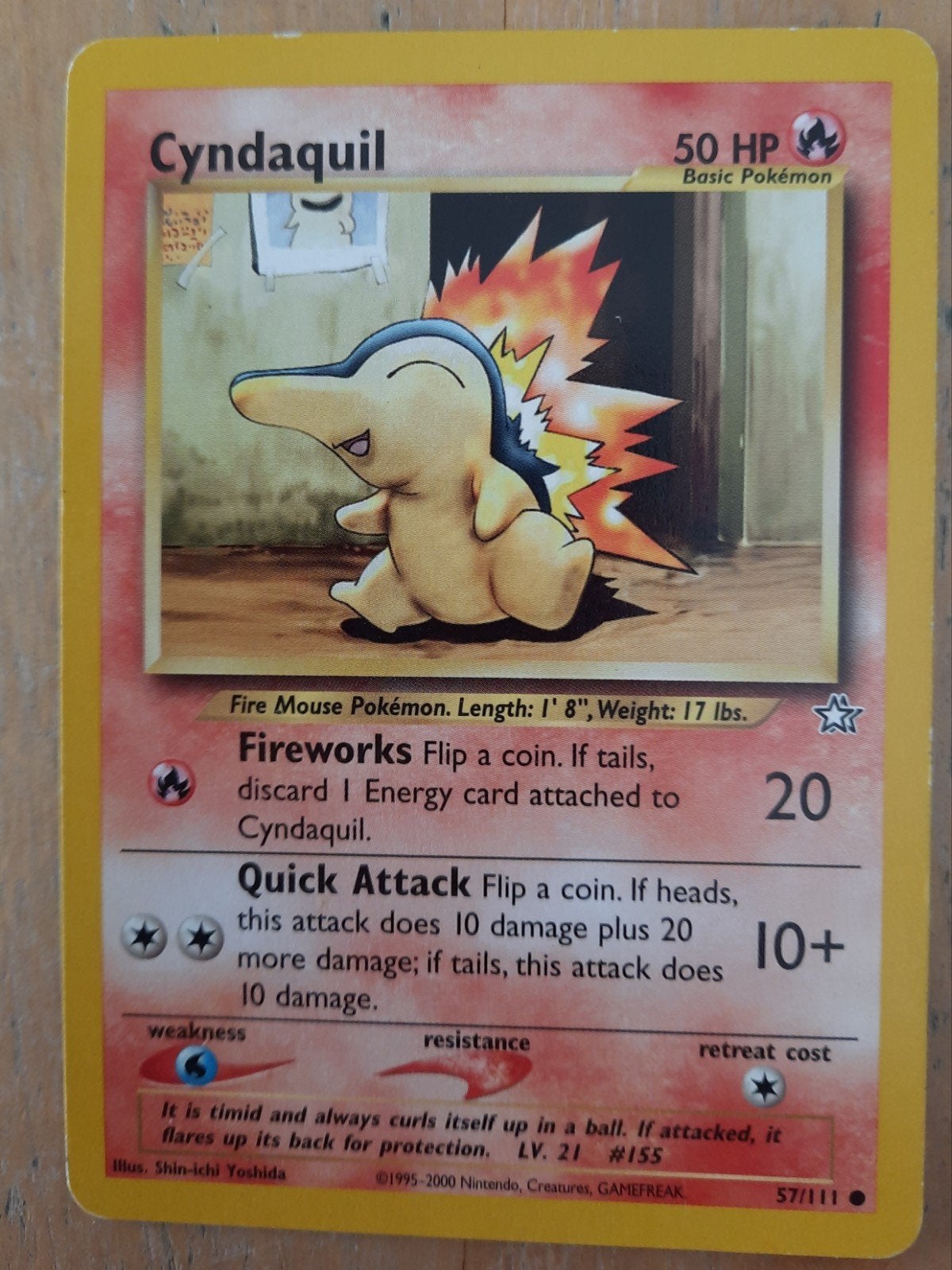 CYNDAQUIL - 57/111 - POKÉMON KAART, Ophalen of Verzenden, Nieuw