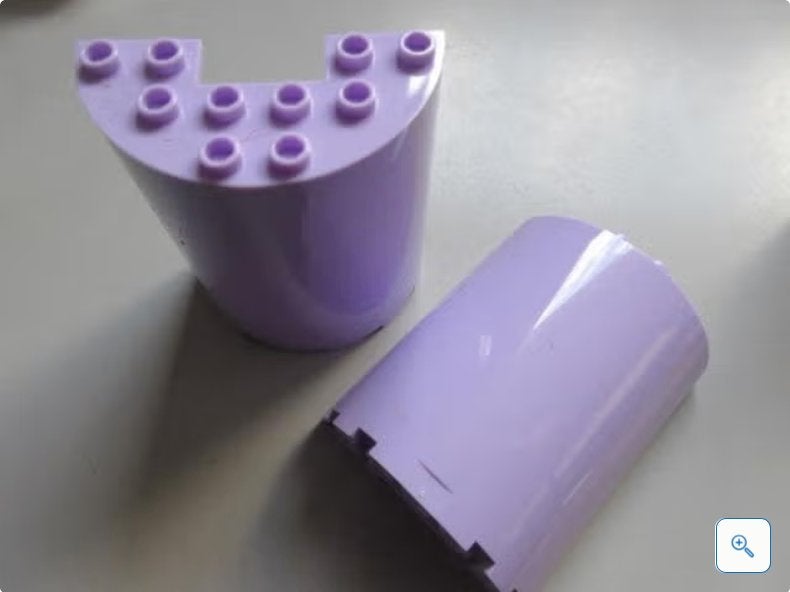 nr. 8045, 2 Halve Cylinders, kasteelonderdelen, Ophalen of Verzenden, Zo goed als nieuw, Complete set, Lego