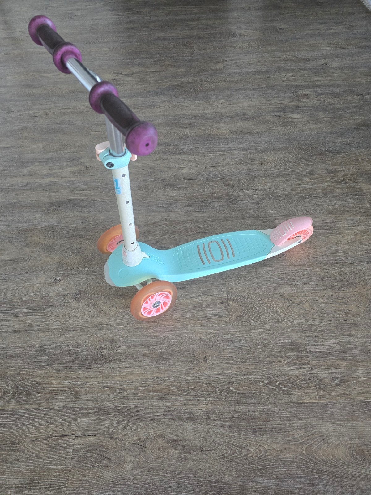 Kinderstep met verlichte wielen, Ophalen, Gewone step, Oxelo (Decathlon)