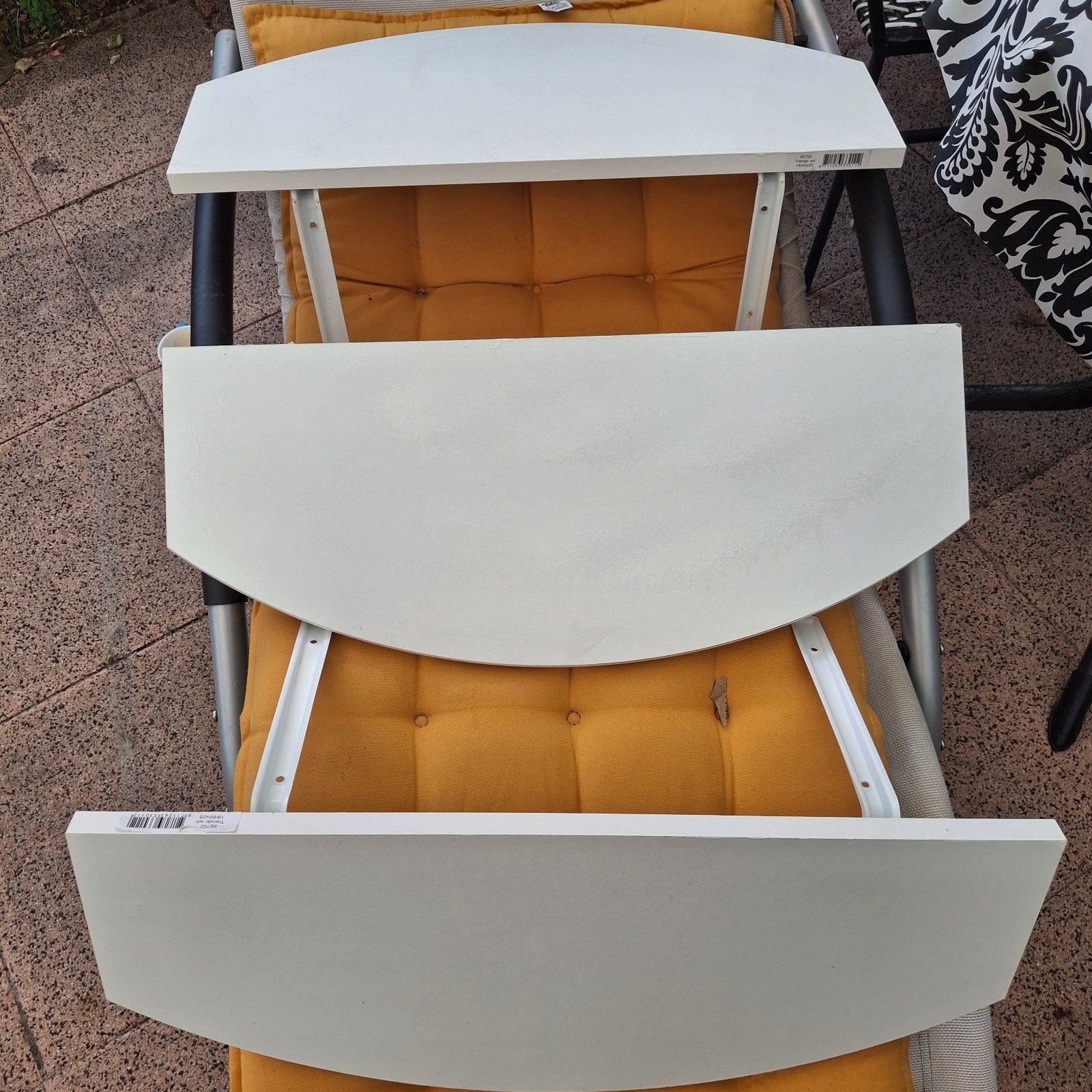 Witte wandplanken met beugels - set van 3, Ophalen of Verzenden, Zo goed als nieuw