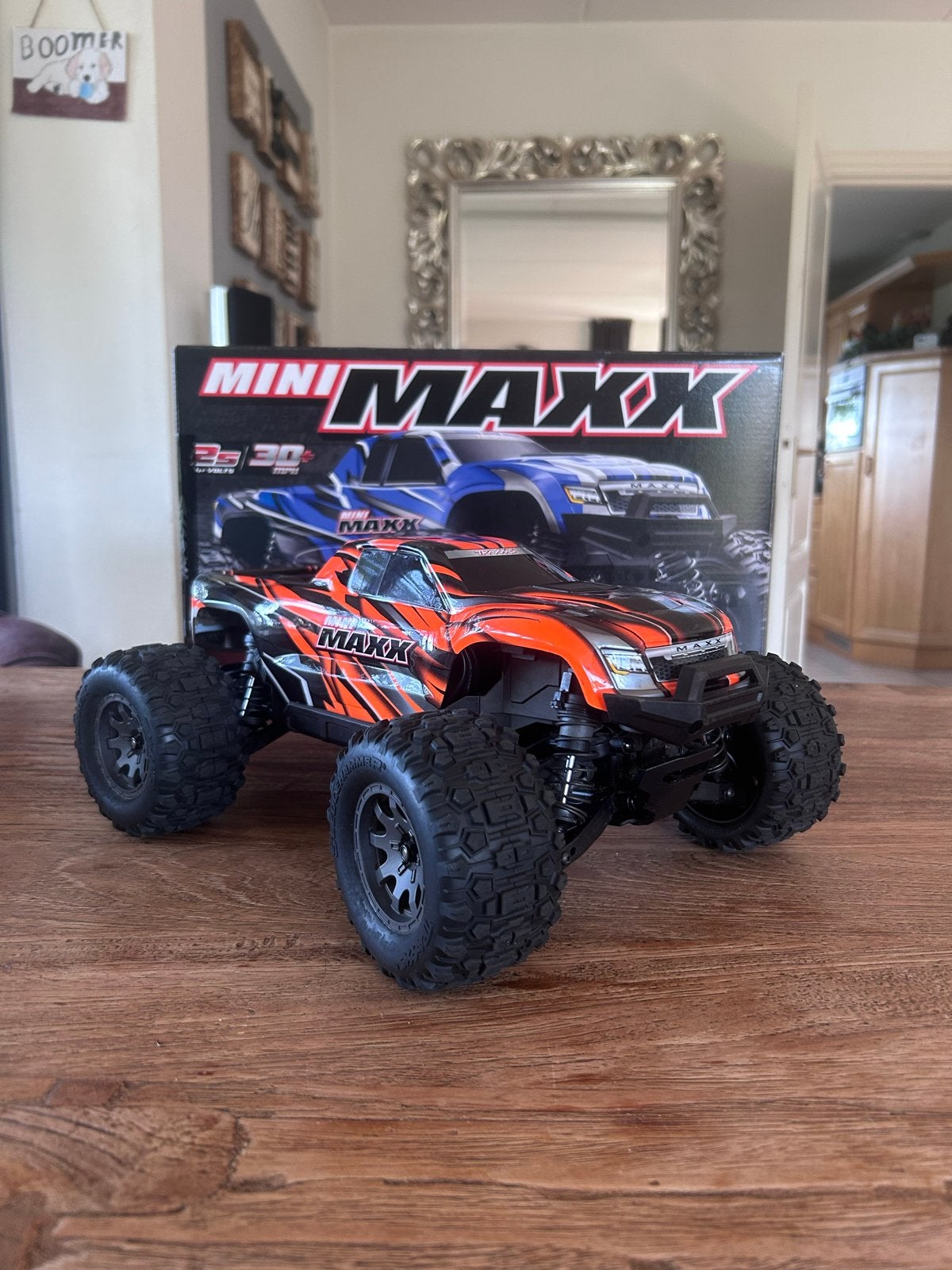 Traxxas Mini Maxx Demo, Elektro, Auto offroad, Ophalen of Verzenden, Zo goed als nieuw