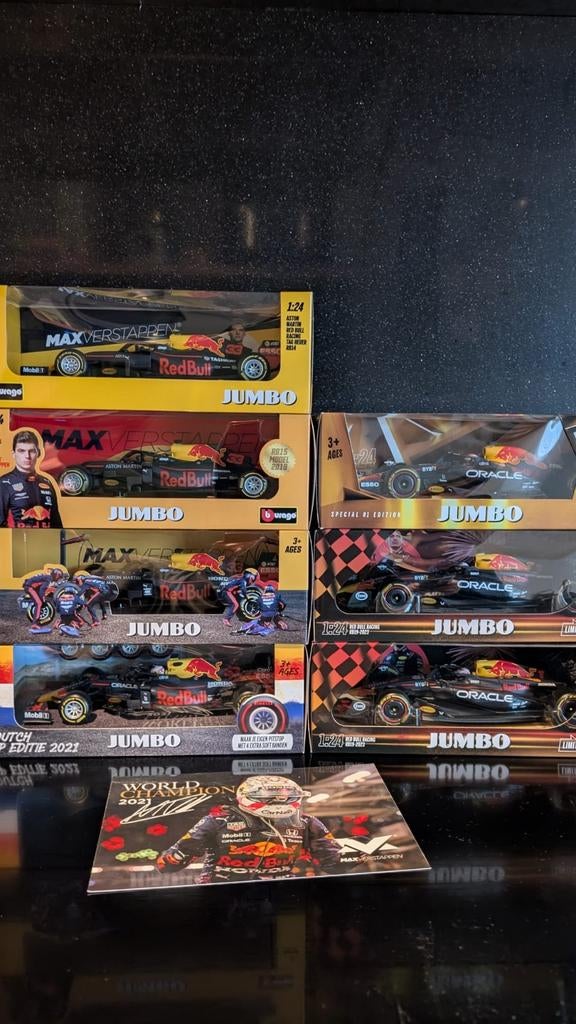 Max Verstappen schaalmodellen, Hobby en Vrije tijd, Modelauto's | 1:24, Ophalen of Verzenden, Nieuw, Bburago