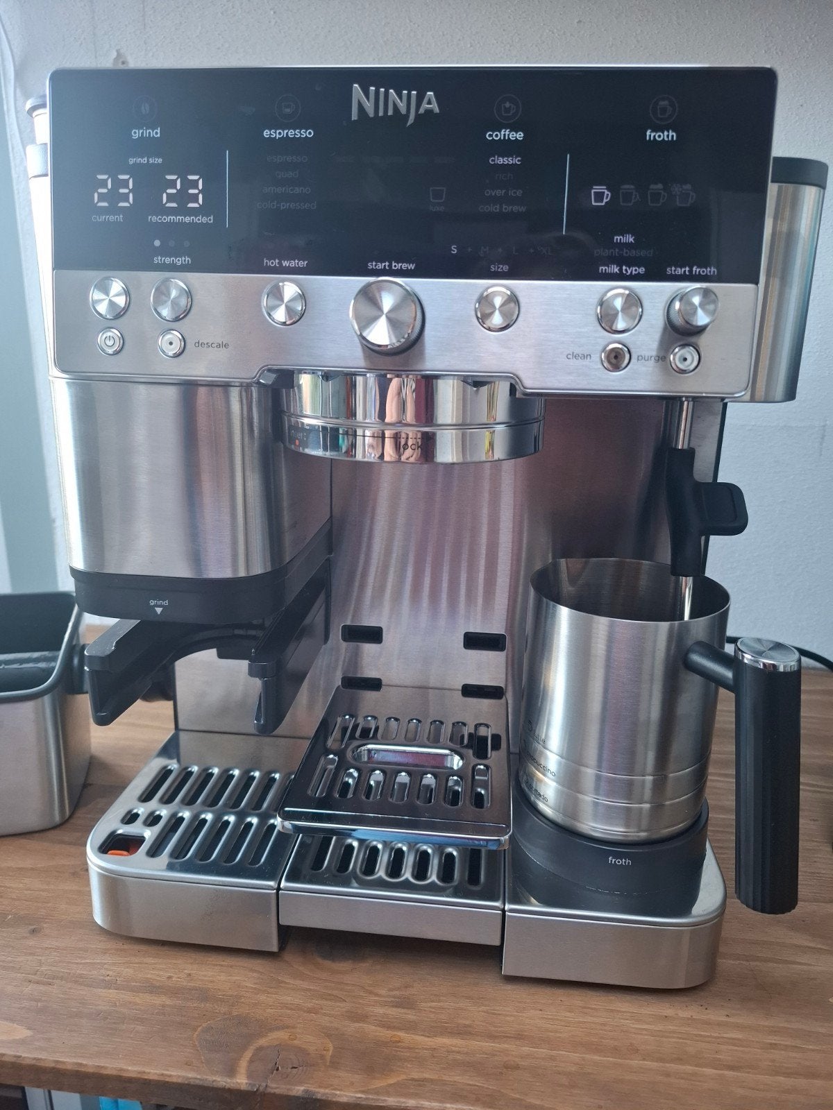 Ninja Luxe Café Premier Espressomachine, Roestvrijstaal, Witgoed en Apparatuur, Ophalen, Espresso apparaat, Nieuw, Koffiebonen