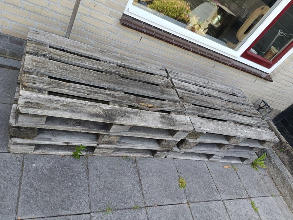 Pallets 6 stuks GRATIS OPHALEN, Doe-het-zelf en Verbouw, Hout en Planken, Ophalen, Gebruikt, Pallet, Minder dan 200 cm