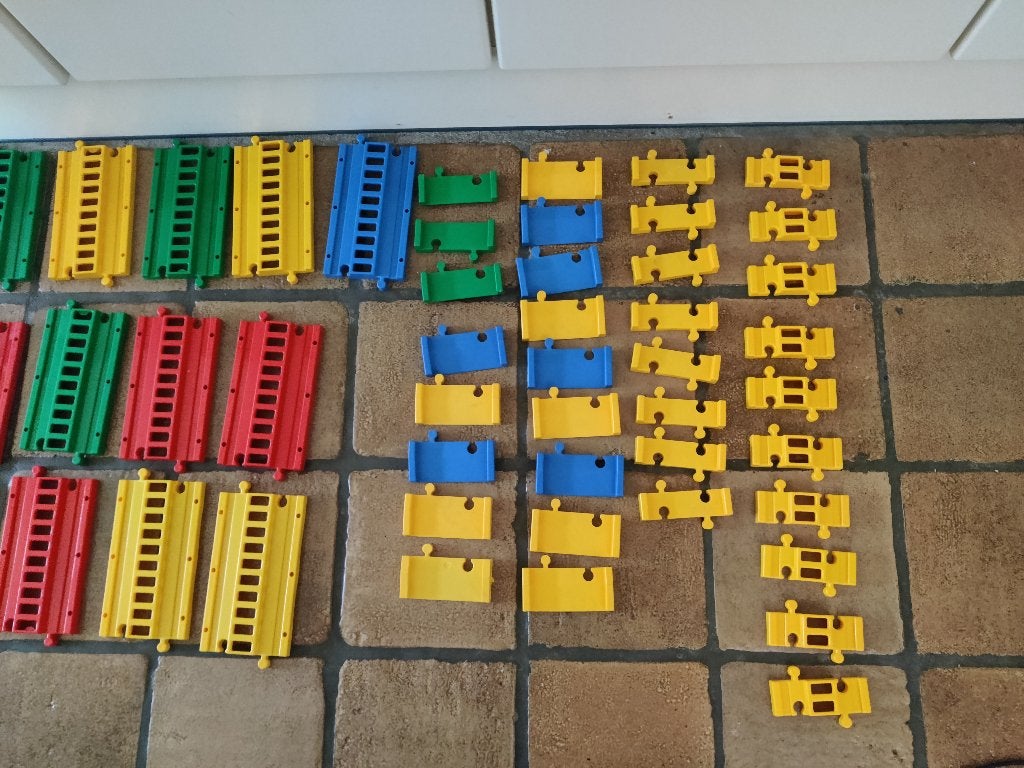 Wader Trein/auto baan - Met zeer veel onderdelen, Ophalen of Verzenden, Gebruikt