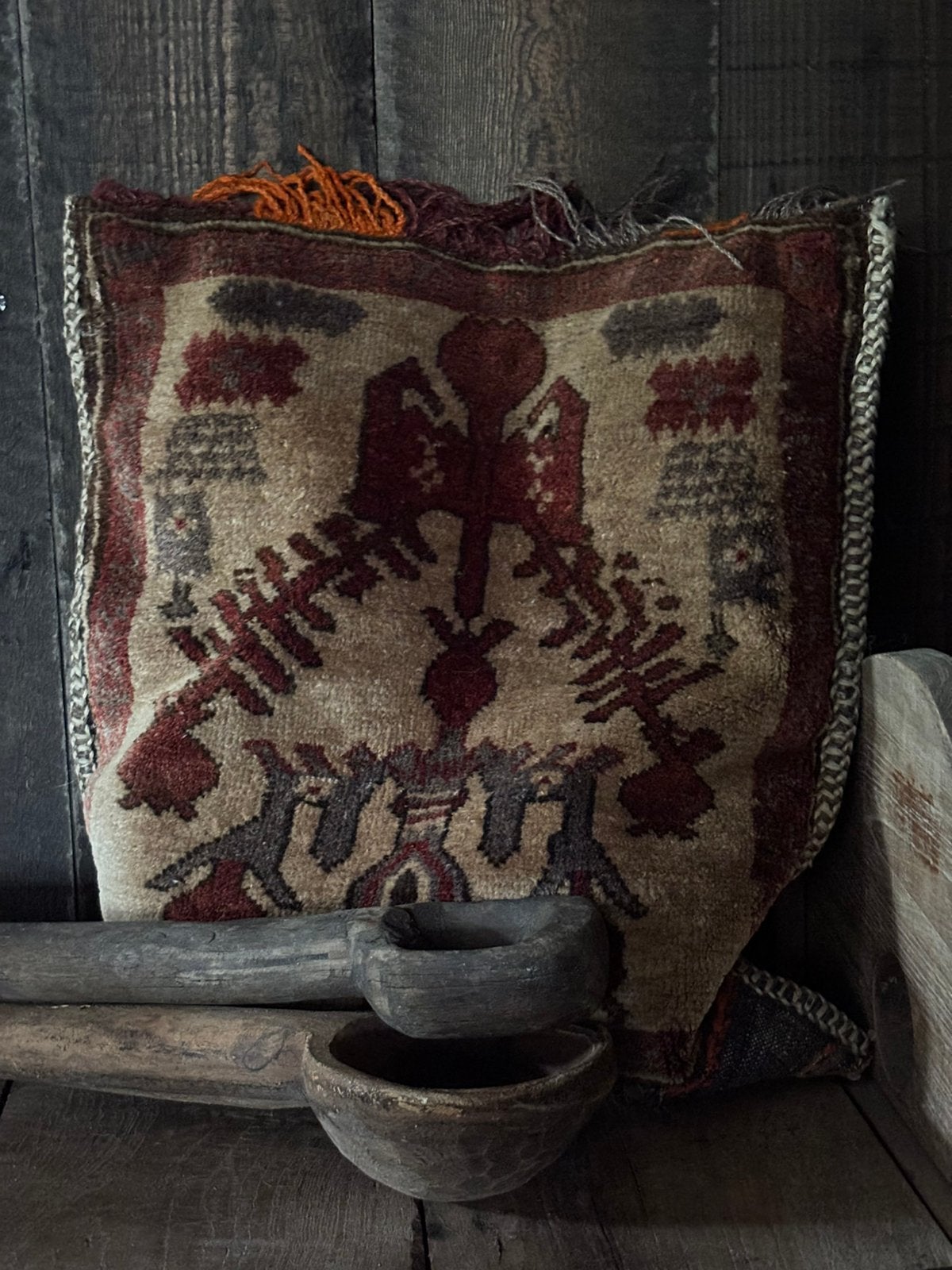 Antiek nomaden zak kussen!, Ophalen of Verzenden