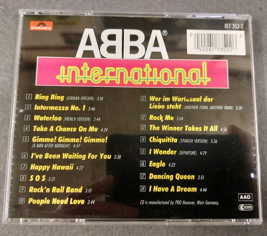 ABBA International CD Origineel 1988, Verzenden, Zo goed als nieuw, Pop, Album