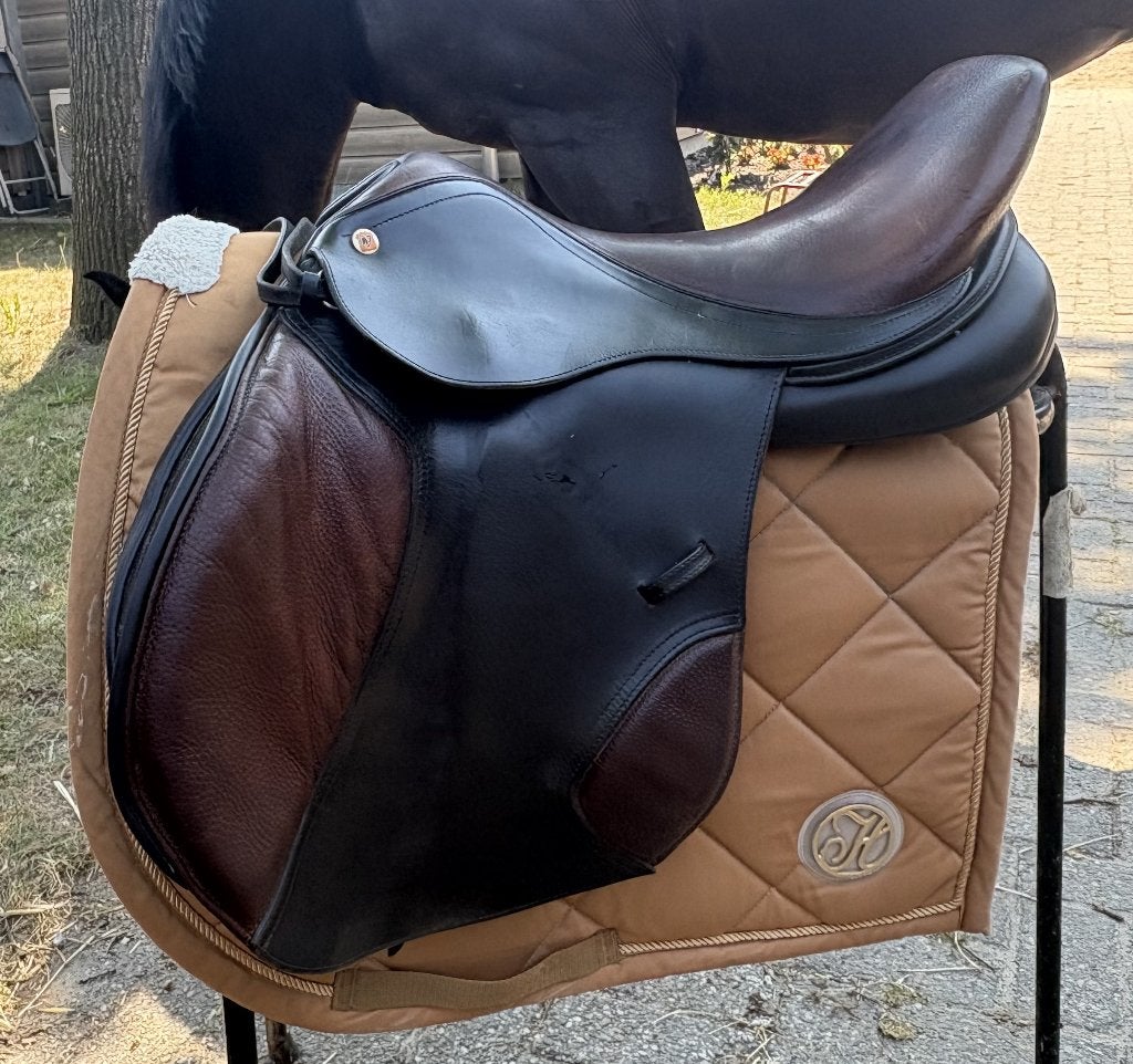 Vivary springzadel 18 inch – Bruin – Zeer comfortabel, Dieren en Toebehoren, Ophalen, Kniewrongen, Overige merken, XL (18 inch of meer)