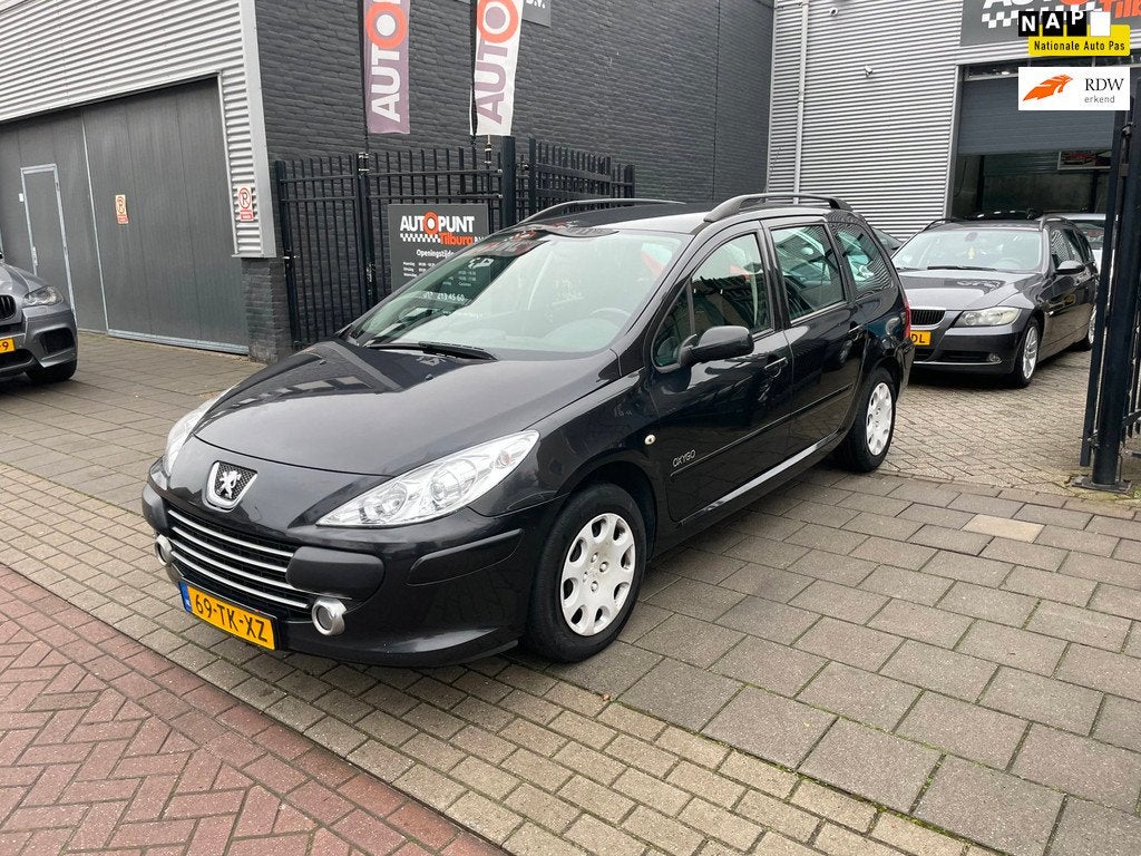 Peugeot 307 Break 1.6-16V Oxygo Trekhaak Airco NAP APK, Auto's, Peugeot, Gebruikt, Zwart, Handgeschakeld, 1587 cc